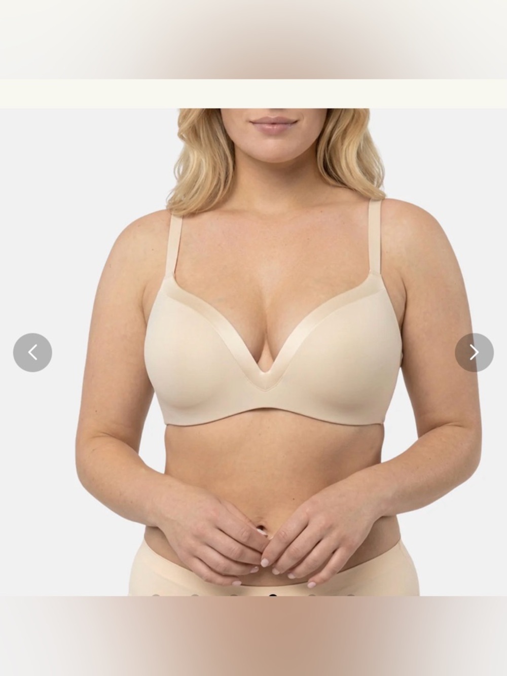 NEW Underoutfit 1258 The Satin Grace 3D Molded Bra in Sand